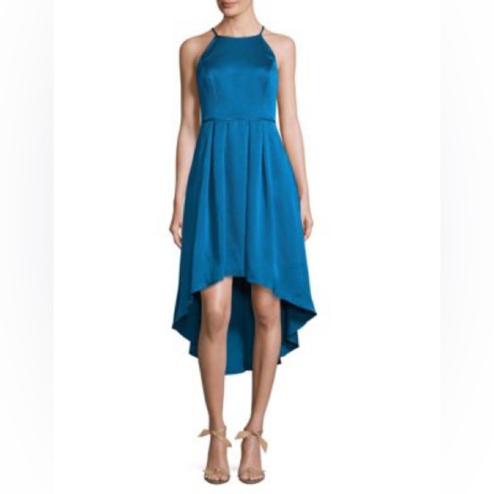 Aidan Mattox Halter hi low cocktail dress